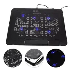 SUBE - Base refrigerante portatil 6 ventiladores laptop reclinable-