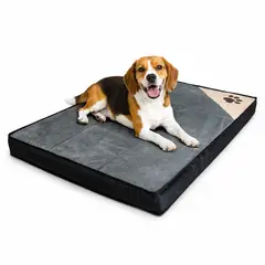 GENERICO - Cama Colchoneta Para Perros 90 x 62 x 5 cm color Gris