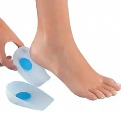 GENERICO - Talonera Punto Azul en Silicona Clear - blanco