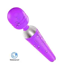 GENERICO - Vibrador Tipo Hitachi 10 Velocidades Recargable USB Morado
