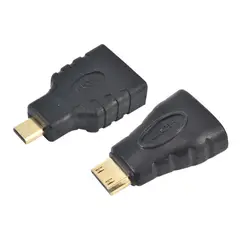 GENERICO - Adaptador Convertidor X2 Mini + Micro Hdmi A Hdmi 1080p 4k