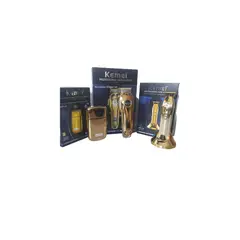 KEMEI - Super Combo Profesional Barbería Maquina Patillera Y Shaver