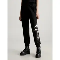 CALVIN KLEIN - Pantalón Negro De Chándal Con Monograma