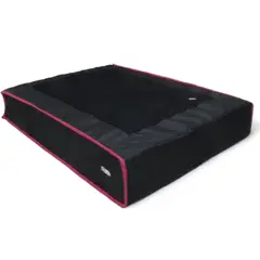 GENERICO - Colchoneta Para Perros 115 x 80 x 15 cm Borde Fucsia