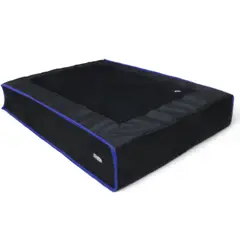 GENERICO - Colchoneta Para Perros 120 x 100 x 15 cm Borde Azul