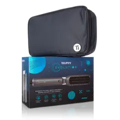 GENERICO - Cepillo Alisador Plegable Equinox estuche de viajero Tiri Pro- Negro