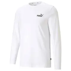 PUMA - Camisa Marca Ess Small Original Blanco Hombre