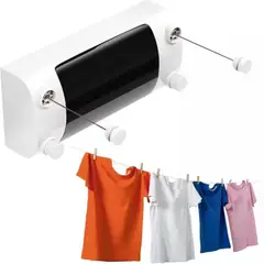 ONE PIXEL - Tendedero De Ropa Retráctil 2 Cuerdas 4.30m