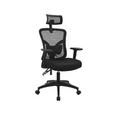 BONNO - Silla de Escritorio Fone Ultra Con Cabecero Negro