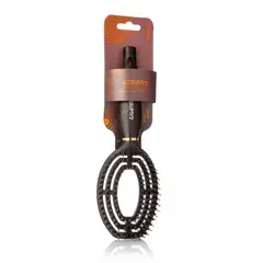 GENERICO - Cepillo 2en1 Térmico - Diseño Espiral Ventilado - Café Molido - Marrón