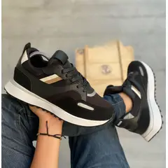 GENERICO - Tenis Hombre Zapatillas Suaves Deportivas Caballero-Negro