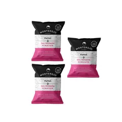 GENERICO - Papas Crujientes Sal Rosado Monterojo 3paq X100gr