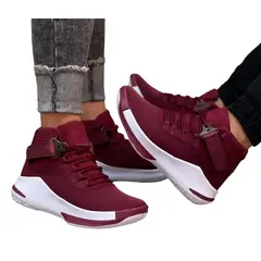 GENERICO - Tenis Burdeos Unisex Zapatillas Zapatos Hermosos Lindos Moda Casual