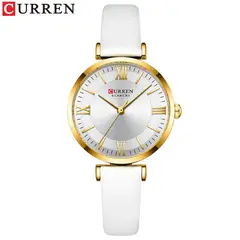 CURREN - Reloj 9079 Para Mujer Analogo Elegante de cuero