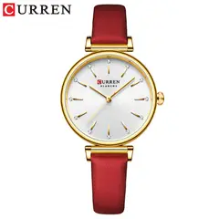 CURREN - Reloj 9081 Para Mujer Analogo Elegante de cuero