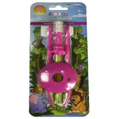 MUNDO BEBE - Cepillo De Dientes Para Bebé Set x3 Rosado Niña Niño_.