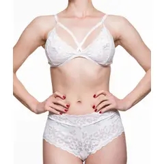 SCHERZO LINGERIE - Conjunto Lenceria SCHERZO Adagio 5 Sensual Sin Liguero Blanco