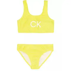 CALVIN KLEIN - Bikini Con Brassier Para Niña Amarillo