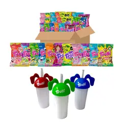 GENERICO - Gomas Trolli Surtida + Gratis Vaso Pitillo Dia Del Niño