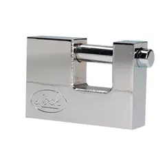 URREA - Candado acero cortina llave tetra 80mm cromo satinado Lock