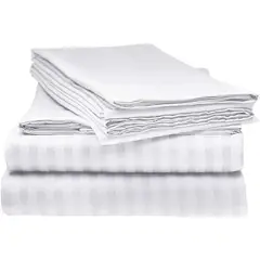 NUVO STORE - Sabanas Blancas Luxury - Cama Doble - 100% Algodón 600 Hilos