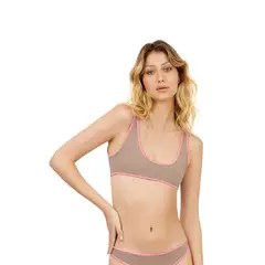KIBYS - VESTIDO DE BAÑO BIKINI TOP TAUPÉ 86156