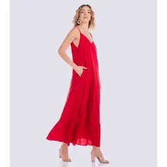 DEREK - Vestido Largo Escote V Agata