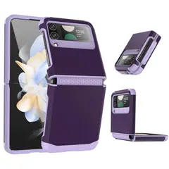 GENERICO - Funda Estuche Case Plegable Compatible Samsung Z Flip 4 Morado