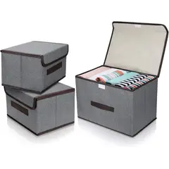 GENERICO - Caja Organizadora De Tela Rígida X 3 Piezas