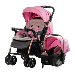 EBABY - Coche TRAVEL SYSTEM BRAVIAR EB1092-1 Rosa