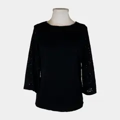 L Y H - Blusa Para Mujer Manga 34 Negro Marca L&H