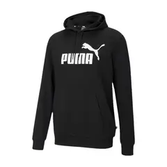 PUMA - Hoodie Marca Ess Big Logo Hoodie Tr Negro Hombre