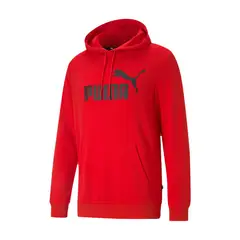 PUMA - Hoodie Marca Ess Big Logo Tr Original Rojo Hombre