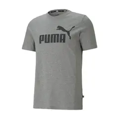 PUMA - Camiseta Marca Para Hombre Ess Logo Tee Gris Original