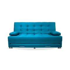 MUEBLES REM - Sofacama Portmann nido tarima Turquesa + cojines