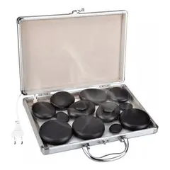 GENERICO - Kit Piedras Volcanicas X 16 Maletin Con Calentador
