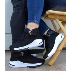 GENERICO - Tenis Negro Blanco Unisex Zapatillas Zapatos Lindos Moda Casual
