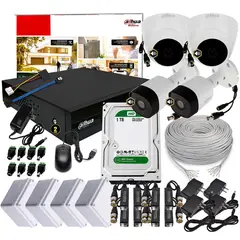 DAHUA - KID 1080P DVR 4 CH + 4 CAMARAS AUDIO CCTV + DISCO 1 TB