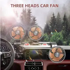 GENERICO - Ventilador De Tres Cabezas Regulable Para Coche