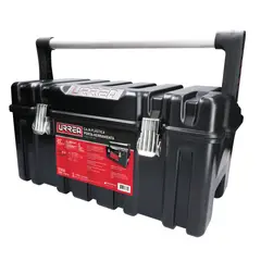 URREA - Caja portaherramientas plástica 21" con broches metálicos y charola