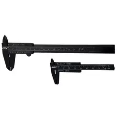 SURTEK - Juego 2 calibradores pie de rey vernier plástico 3" y 6" Foy