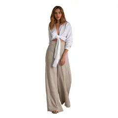 ONDA DE MAR - Pantalon Café Ept001solid0003
