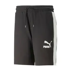 PUMA - Pantaloneta Marca para Hombre T7 Iconic Shorts 8 Negro
