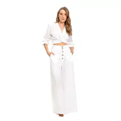 ONDA DE MAR - Pantalon Blanco Ept001whts