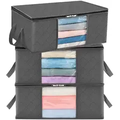 ONE PIXEL - Bolsas Organizador Ropa Set 3 Unidades Almacenamiento Gris