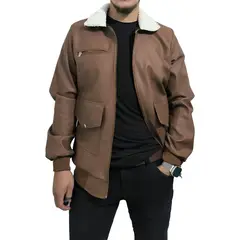 SACATE - Chaqueta para hombre en cuero tex - Piloto
