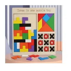 SWISSHOME DR HOFFMAN - JUEGO EDUCATIVO PARA NIÑOS +3 AÑOS, JUEGO 3 EN 1 CON TETRIS