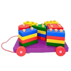 SWISSHOME DR HOFFMAN - JUEGO DIDACTICO PARA NIÑOS +3 AÑOS CARRO FIGURA GEOMETRICA