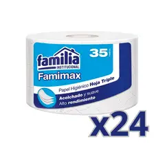 FAMILIA INSTITUCIONAL - Papel Higiénico Famimax Hoja Triple Blanco 35 Mt 24 Und