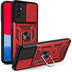 GENERICO - Funda Estuche Case Slider Compatible Con Samsung A24 4G Rojo